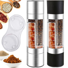 Load image into Gallery viewer, Salt and Pepper Grinder 2 in 1 Manual Stainless Steel Salt Pepper Mills with Adjustable Ceramic Grinding Spice Mill Kitchen Tool