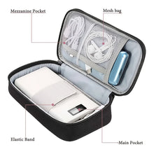 Load image into Gallery viewer, Electronics Travel Organizer Case – Portable Dust-proof Storage Bag for USB Flash Drives, Cables, Chargers & Phone Accessories