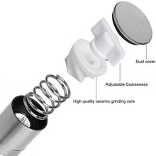 Load image into Gallery viewer, Salt and Pepper Grinder 2 in 1 Manual Stainless Steel Salt Pepper Mills with Adjustable Ceramic Grinding Spice Mill Kitchen Tool