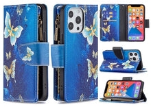 Load image into Gallery viewer, Stylish 2-in-1 iPhone Case/Zippered Wallet with Lanyard for iPhones 13 Through 15