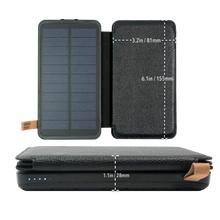 Load image into Gallery viewer, Phone & Tablet Power Bank / Solar Charger with Dual USB Ports & 4 Solar Panels
