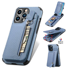 Load image into Gallery viewer, 2-in-1 iPhone Case/Zippered Wallet for iPhones 7 Through 14