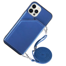 Load image into Gallery viewer, 2-in-1 iPhone Case/Wallet with Double-Ended Lanyard for iPhones 7 Through 14