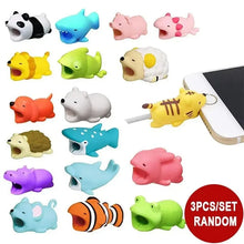 Load image into Gallery viewer, 3-Piece Random Animal Charging Cable Protectors for iPhone &amp; USB Cords

