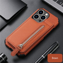 Load image into Gallery viewer, 2-in-1 iPhone Case/Zippered Wallet for iPhones 7 Through 14
