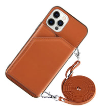 Load image into Gallery viewer, 2-in-1 iPhone Case/Wallet with Double-Ended Lanyard for iPhones 7 Through 14
