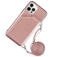 Load image into Gallery viewer, 2-in-1 iPhone Case/Wallet with Double-Ended Lanyard for iPhones 7 Through 14
